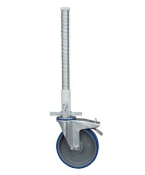 Wiel (nylon) in stalen spindel - 375 kg