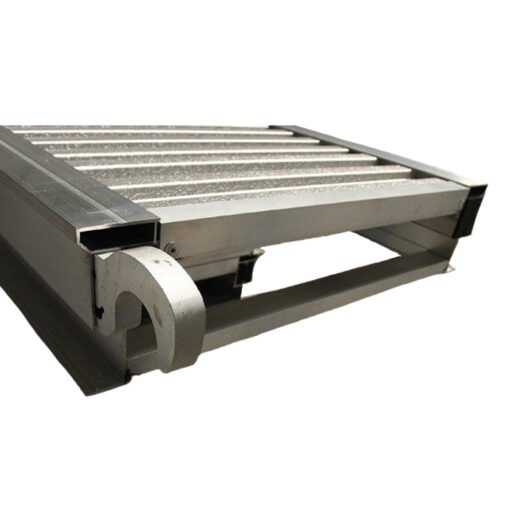 Aluminium loopbrug 2400 haken rondom geschroefd (set 4 stuks)