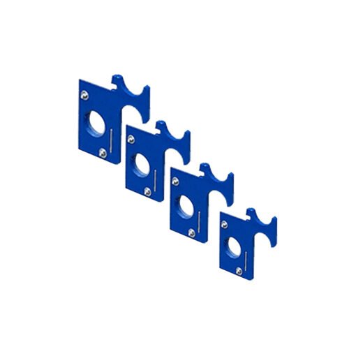 4 blauwe haken t.b.v. loopbrug 2.0