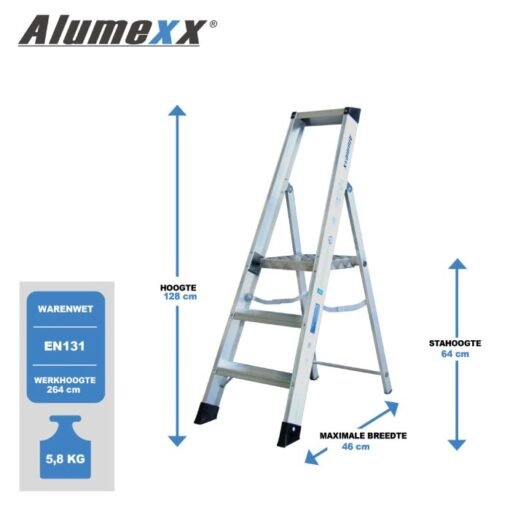 Alumexx Mamut bordestrap met 3 treden - Afbeelding 2