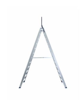 Eurostairs dubbele trap met 12 treden foto van de zijkant