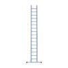eurostairs enkel rechte ladder 16 sporten gecoat. blauw met stabilisatiebalk