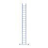 eurostairs enkel rechte ladder 18 sporten gecoat. blauw met stabilisatiebalk
