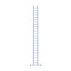eurostairs enkel rechte ladder 24 sporten gecoat. blauw met stabilisatiebalk