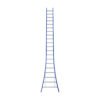 eurostairs enkel uitgebogen ladder 20 sporten gecoat blauw
