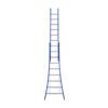 eurostairs tweedelige uitgebogen ladder 9 sporten gecoat. blauw