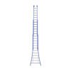 eurostairs driedelige uitgebogen ladder 12 sporten gecoat. blauw
