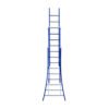 eurostairs driedelige uitgebogen ladder 9 sporten gecoat. blauw