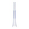 eurostairs tweedelige uitgebogen ladder 16 sporten gecoat. blauw